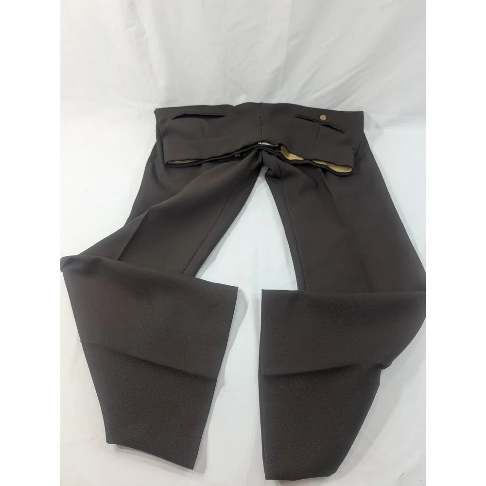 True‎ VTG 70s Levis Panatela Sportswear Flare Leg Trouser 34x31 Talon Zip-brown